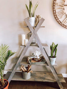 X- Style Ladder Shelf
