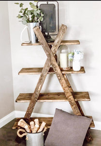X- Style Ladder Shelf
