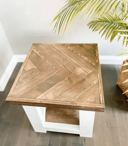 The Herringbone End Table